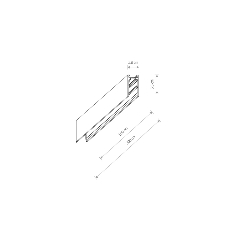 LVM TRACK 1M 11626 Nowodvorski Lighting System szynowy 1-obwodowy niskonapięciowy 48V LVM Szyna szynoprzewód Inspiracje Premium
