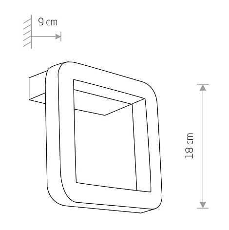 Lampa ogrodowa elewacyjna Kinkiet Zewnętrzny Nowoczesny THIKA LED A 9121 NOWODVORSKI Lighting 10W IP54 metal aluminium na budynek jednostronna oprawa hermetyczna oświetlenie zewnętrzne barwa ciepła ciepłobiała biała czarna Inspiracje Premium