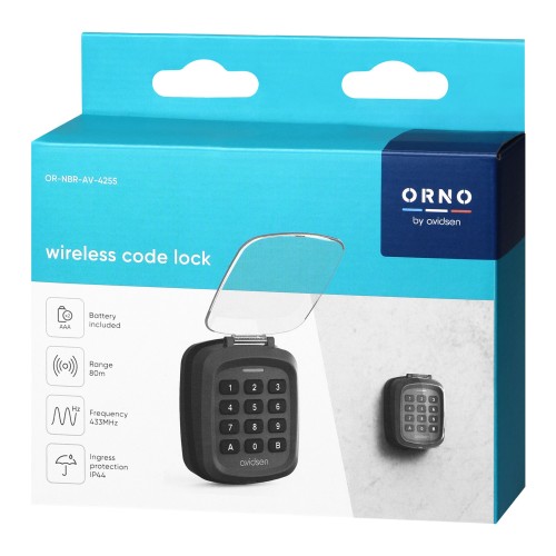 Zamek szyfrowy bezprzewodowy ORNO by Avidsen OR-NBR-AV-4255 klawiatura kodowa numeryczna dostępowa grafitowa do napędów ORNO by Avidsen / EXTEL