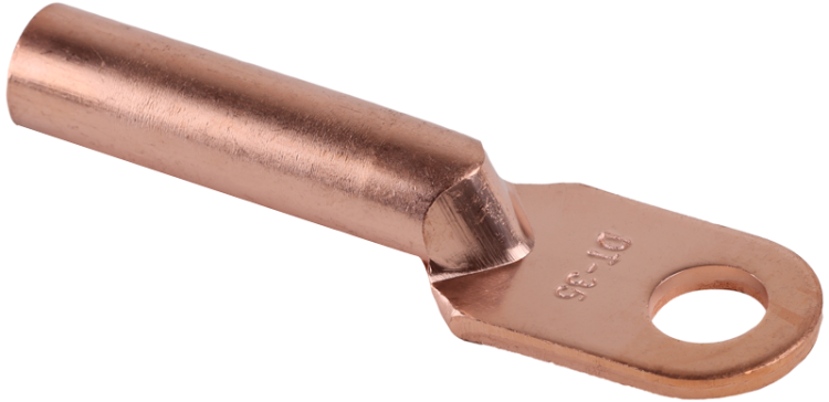 Nieizolowana przedłużona końcówka rurkowa Cu z oczkiem 25mm2, M8, (d1=7,5mm, d2=8,5mm) SZ-CL25 Tracon Electric