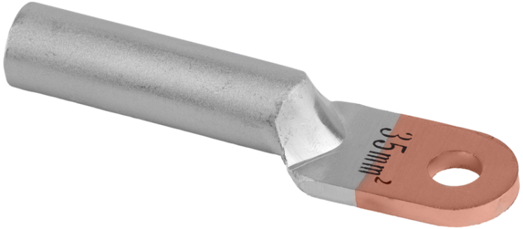 Nieizolowana końcówka rurkowa Cu-Al z oczkiem 35mm2, M8, (d1=8,5mm, d2=8,8mm) RA35-8 Tracon Electric