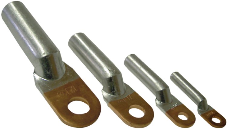 Nieizolowana końcówka rurkowa Cu-Al z oczkiem 50mm2, M10, (d1=9,5mm, d2=10,5mm) RA50-10 Tracon Electric