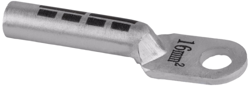 Nieizolowana końcówka rurkowa z oczkiem aluminium (Al) 16mm2, M8, (d1=5,5mm, d2=8,4mm) AS16-8 Tracon Electric