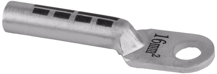 Nieizolowana końcówka rurkowa z oczkiem aluminium (Al) 25mm2, M6, (d1=7mm, d2=6,4mm) AS25-6 Tracon Electric