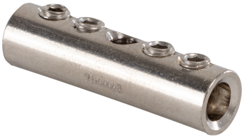 Łącznik rurkowy ze śrubami,ocynowany 10mm2, (d1=4,5mm, L=30mm) THCS10 Tracon Electric