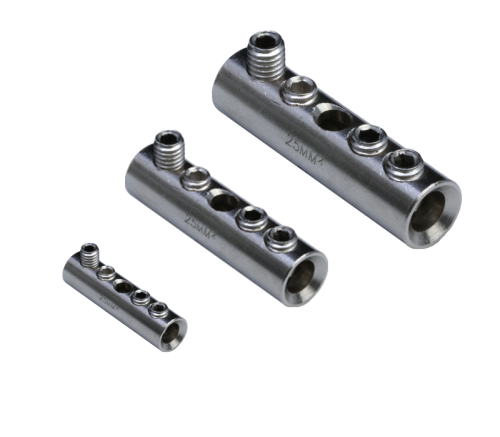 Łącznik rurkowy ze śrubami,ocynowany 70mm2, (d1=12mm, L=51mm) THCS70 Tracon Electric