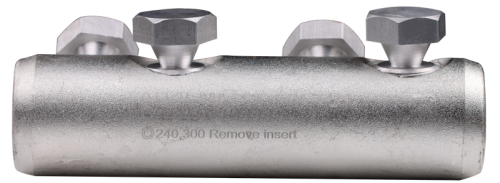 Łącznik rurkowy ze zrywalnymi śrubami aluminium (Al) 120-300mm2, 4xM22 AT120-300CS Tracon Electric