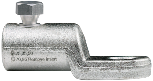 Końcówka rurkowa ze zrywalnymi śrubami aluminium (Al.) 25-95mm2, 1xM13 AS25-95CS Tracon Electric