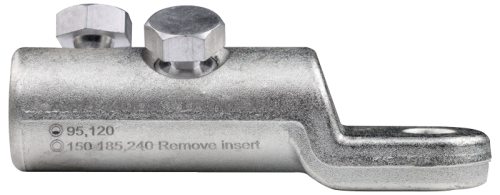 Końcówka rurkowa ze zrywalnymi śrubami aluminium (Al.) 95-240mm2, 2xM19 AS95-240CS Tracon Electric