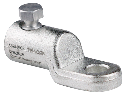 Końcówka rurkowa ze zrywalnymi śrubami aluminium (Al) 16-70mm2, 1×M12 AS25-95CS16 Tracon Electric