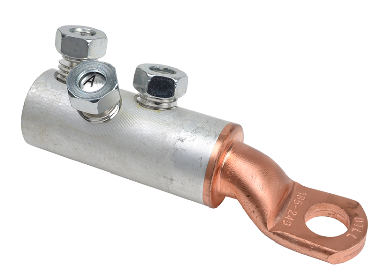 Końcówka rurkowa ze zrywalnymi śrubami miedź-alumin. (Cu-Al) 185-240mm2,3×M16 RA185-240CS16 Tracon Electric