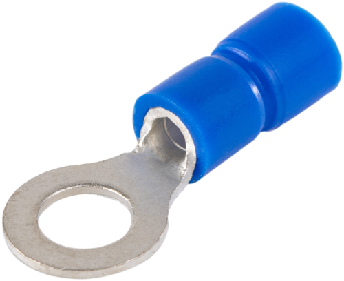 Izolowana końcówka oczkowa, miedź cynowana, niebieska 2,5mm2, M4, (d1=2,3mm, d2=4,3mm),PVC KSZ4 Tracon Electric