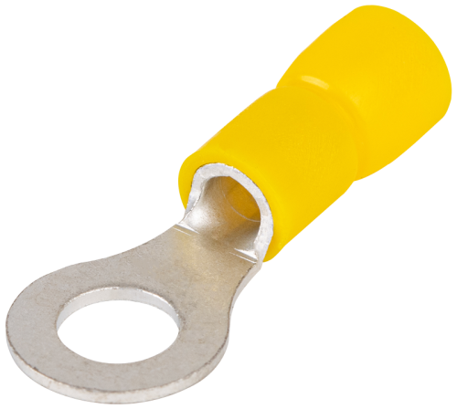 Izolowana końcówka oczkowa, miedź cynowana, żółta 6mm2, M5, (d1=3,4mm, d2=5,3mm), PVC SSZ5 Tracon Electric