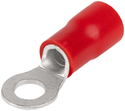 Izolowana końcówka oczkowa, miedź cynowana, czerwona 10mm2, M5, (d1=4,5mm, d2=5,3mm),PVC PSZ10-5 Tracon Electric