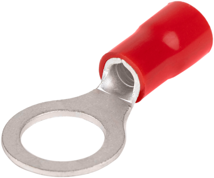 Izolowana końcówka oczkowa, miedź cynowana, czerwona 10mm2, M10, (d1=4,7mm, d2=10,5mm),PVC PSZ10-10 Tracon Electric