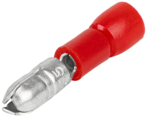 Izolowana końcówka wtykowa, miedź cynowana, czerwona 1,5mm2, (d1=1,8mm, d2=4mm), PVC PH4 Tracon Electric