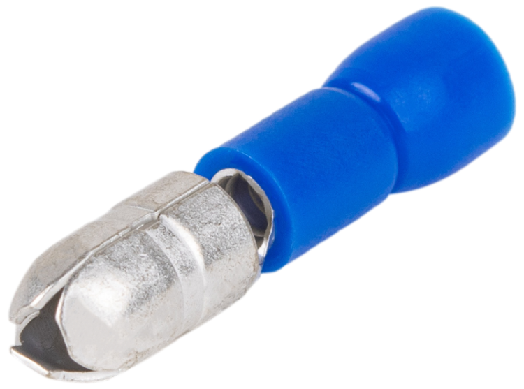 Izolowana końcówka wtykowa, miedź cynowana, niebieska 2,5mm2, (d1=2,3mm, d2=5mm), PVC KH4 Tracon Electric