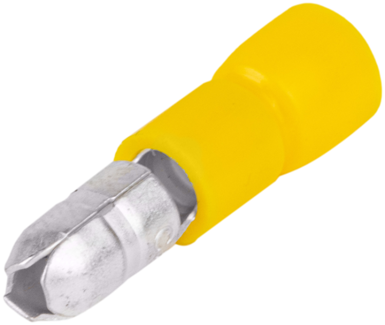 Izolowana końcówka wtykowa, miedź cynowana, żółta 6mm2, (d1=3,5mm, d2=5mm), PVC SH4 Tracon Electric