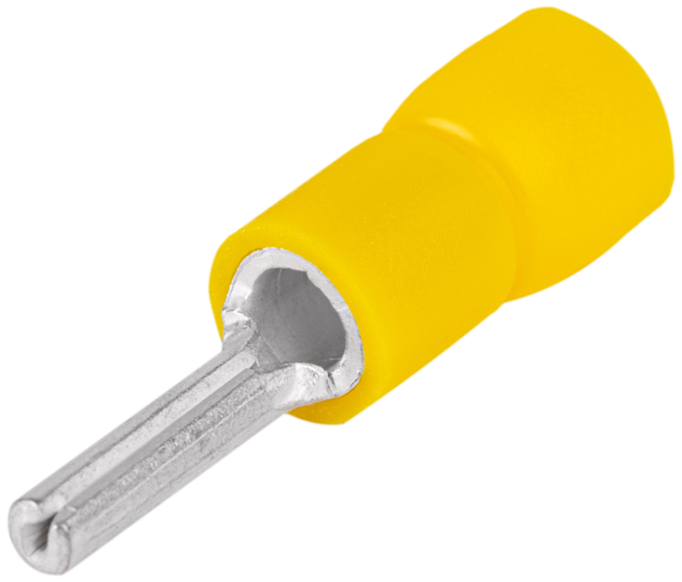Izolowana końcówka wtykowa, miedź cynowana, żółta 6mm2, (l1=13mm, d1=3,5mm), PVC SCS Tracon Electric