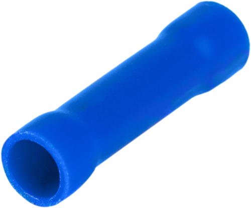Izolowany łącznik rurkowy, miedź cynowana, niebieski 2,5mm2, (L=25mm, d1=2,8mm), PVC KTH Tracon Electric