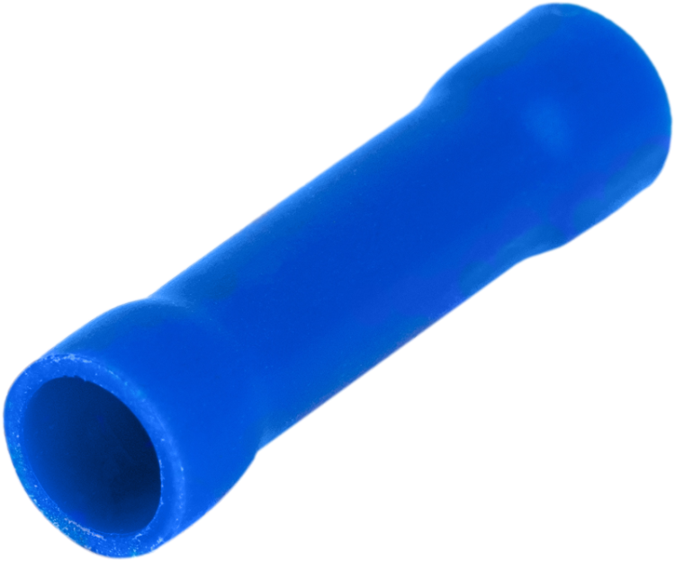 Izolowany łącznik rurkowy, miedź cynowana, niebieski 2,5mm2, (L=25mm, d1=2,8mm), PVC KTH Tracon Electric