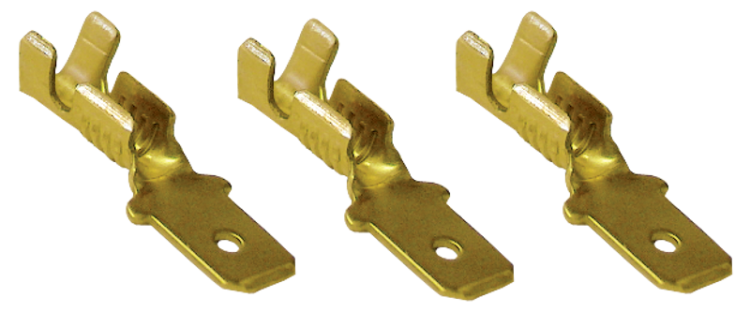 Nieizolowana wsuwka konektorowa, miedź 6,3×0,8mm, 0,75-1,5mm2 CS6 Tracon Electric