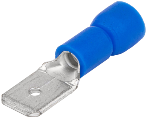 Izolowana wsuwka konektorowa, miedź, niebieska 6,3×0,8mm, 2,5mm2 KCS6 Tracon Electric