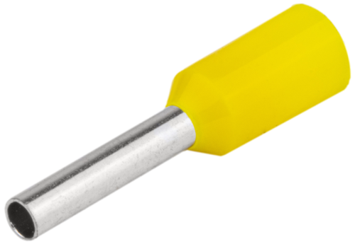 Tulejka izolowana (PA6.6) z miedzi cynowanej, żółta 1mm2, L=14,6mm E090 Tracon Electric