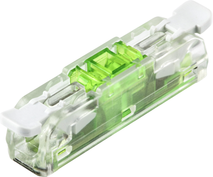 Łącznik bezśrubowy otwierany, przeźroczysty 0,5-4(2,5)mm2, 32A, 400VAC 1P RVOGTT11 Tracon Electric