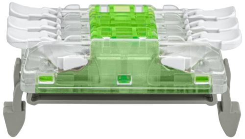 Łącznik bezśrubowy otwierany, przeźroczysty 0,5-4(2,5)mm2, 32A, 400VAC 3P RVOGTT33 Tracon Electric