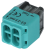 Łącznik bezśrubowy, wtykany, zielony 4x0,5-2,5mm2, 450VAC, max. 16A RVU2,5-4 Tracon Electric