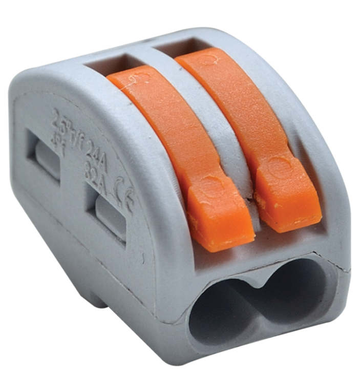 Łącznik bezśrubowy, otwierany 0,75-4mm2, 32A, 400VAC 2P OVO2,5-2 Tracon Electric