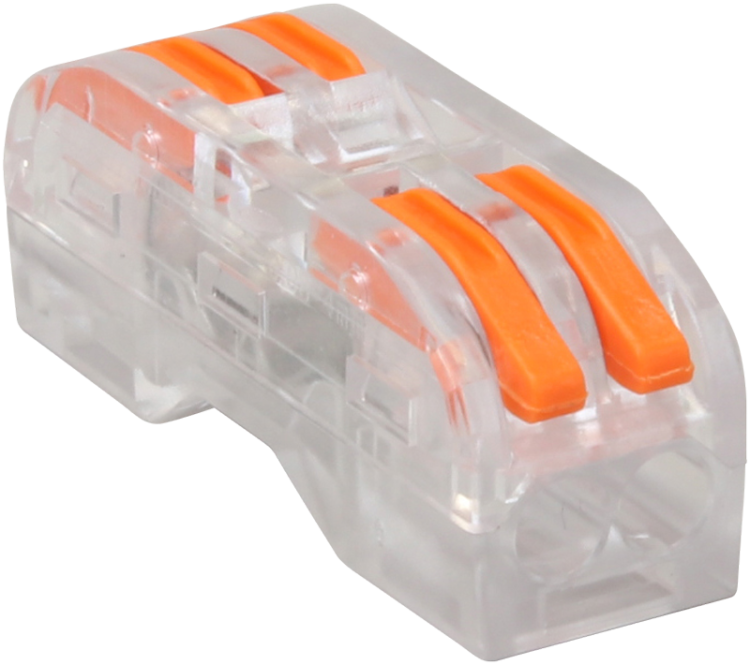 Łącznik bezśrubowy, otwierany,przezroczysty 0,5-4mm2, 32A, 400VAC 2P OVOTT22 Tracon Electric
