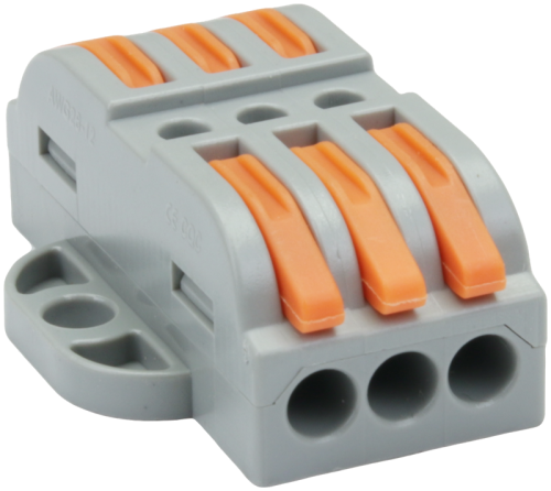 Łącznik bezśrubowy, otwierany 0,5-4mm2, 32A, 400VAC 3P OVOFT33 Tracon Electric