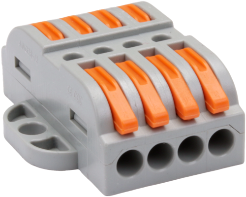 Łącznik bezśrubowy, otwierany 0,5-4mm2, 32A, 400VAC 4P OVOFT44 Tracon Electric