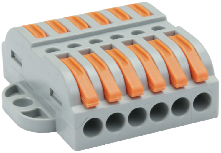 Łącznik bezśrubowy, otwierany 0,5-4mm2, 32A, 400VAC 6P OVOFT66 Tracon Electric