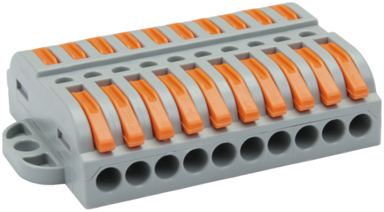 Łącznik bezśrubowy, otwierany 0,5-4mm2, 32A, 400VAC 10P OVOFT1010 Tracon Electric
