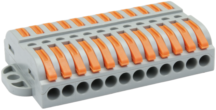 Łącznik bezśrubowy, otwierany 0,5-4mm2, 32A, 400VAC 12P OVOFT1212 Tracon Electric