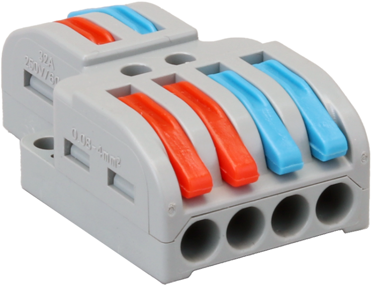 Łącznik bezśrubowy, otwierany 0,5-4mm2, 32A, 400VAC 2P OVO2P24 Tracon Electric