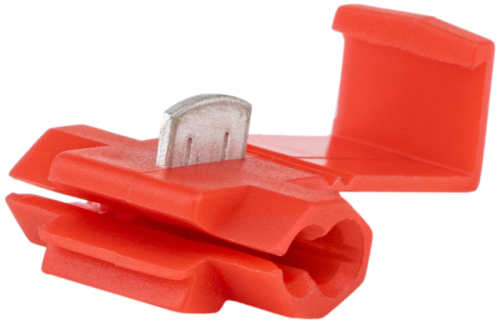 Łączka zatrzaskowa - nożowa (PCV), miedź cynowana, czerwona 0,5-1mm2, 50VDC, max. 10 A PL Tracon Electric