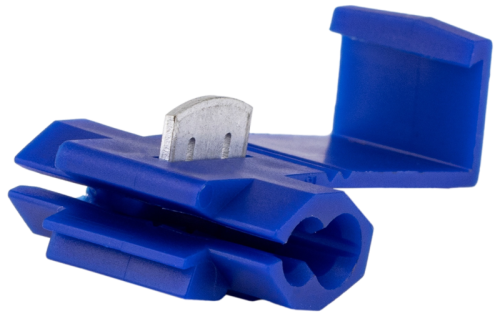 Łączka zatrzaskowa - nożowa (PCV), miedź cynowana, niebieska 1,5-2,5mm2, 50VDC, max. 20 A KL Tracon Electric