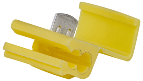 Łączka zatrzaskowa - nożowa (PCV), miedź cynowana, żółta 4-6mm2, 50VDC, max. 50 A SL Tracon Electric