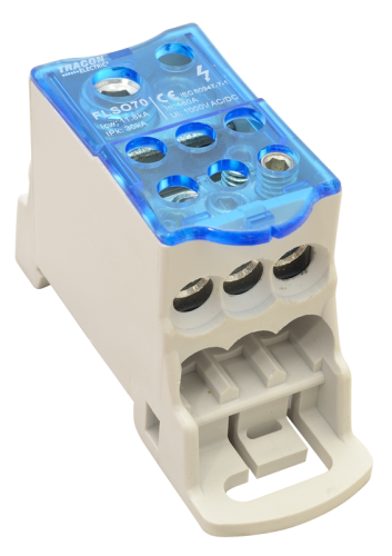 Złączka odgałęźna, otwierana 1×70(50)mm2 / 6×25(16)mm2, 1000VAC/DC, 160A FLSO70 Tracon Electric