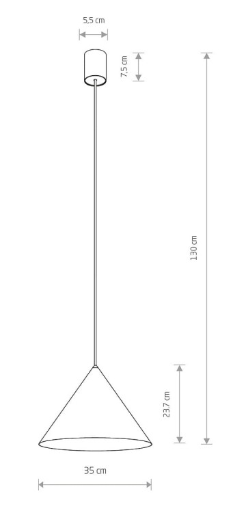 Lampa sufitowa wisząca Industrialna Loft ZENITH L WHITE 8006 NOWODVORSKI Lighting GU10 x1 50cm oświetleniowa żyrandol nowoczesna do Kuchni Jadalni nad stół blat wyspę biała zwis Inspiracje Premium