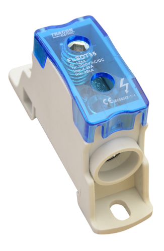 Złączka przelotowa otwierana 1×35(35)mm2 / 1×35(35)mm2, 1000VAC/DC, 125A FLSOT35 Tracon Electric