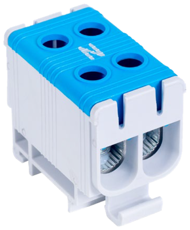 Złączka kompaktowa na szynę, niebieska 6-50mm2, max. 1000VAC/1500VDC, max.160A FLEAL-50/2K Tracon Electric