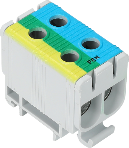 Złączka kompaktowa na szynę, niebiesko-zielono-żółta 6-50mm2, max. 1000VAC/1500VDC, max.160A FLEAL-50/2KZS Tracon Electric