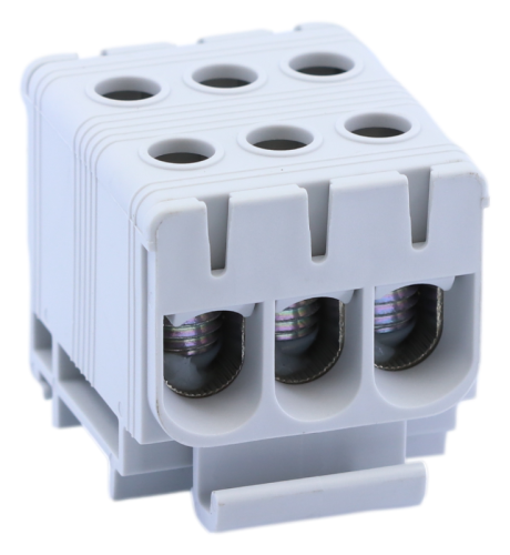 Złączka kompaktowa na szynę, szara 6-50mm2, max. 1000VAC/1500VDC, max.160A FLEAL-50/3 Tracon Electric