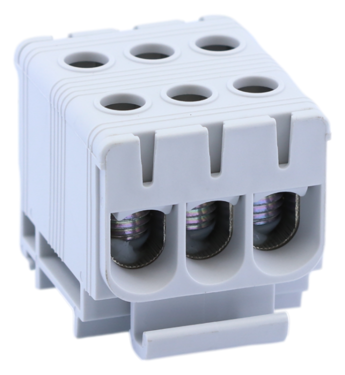 Złączka kompaktowa na szynę, szara 6-50mm2, max. 1000VAC/1500VDC, max.160A FLEAL-50/3 Tracon Electric