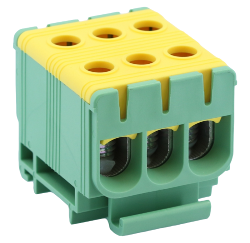 Złączka kompaktowa na szynę, zielono/żółta 6-50mm2, max. 1000VAC/1500VDC, max.160A FLEAL-50/3ZS Tracon Electric